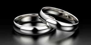 Alianças de casamento de ouro branco